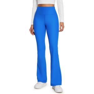 imageCRZ YOGA Womens Fleece Lined Flare Leggings 31quot Bootcut Yoga Pants Tummy Control Winter Thermal Warm Soft Casual LoungeSparkle Blue