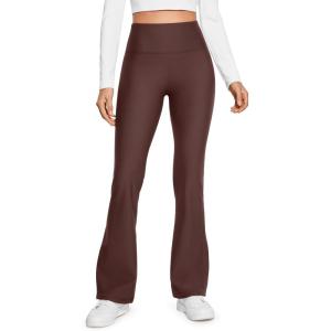 imageCRZ YOGA Womens Fleece Lined Flare Leggings 31quot Bootcut Yoga Pants Tummy Control Winter Thermal Warm Soft Casual LoungeTaupe