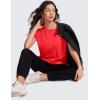 imageCRZ YOGA Pima Cotton Short Sleeve Workout Tops for Women Loose Basic TShirts Athletic Gym Casual ShirtsDeep Red