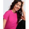 imageCRZ YOGA Pima Cotton Short Sleeve Workout Tops for Women Loose Basic TShirts Athletic Gym Casual ShirtsGranita Pink