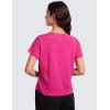 imageCRZ YOGA Pima Cotton Short Sleeve Workout Tops for Women Loose Basic TShirts Athletic Gym Casual ShirtsGranita Pink