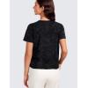 imageCRZ YOGA Pima Cotton Short Sleeve Workout Tops for Women Loose Basic TShirts Athletic Gym Casual ShirtsTie Dye Smoke Ink