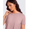 imageCRZ YOGA Pima Cotton Short Sleeve Workout Tops for Women Loose Basic TShirts Athletic Gym Casual ShirtsTwilight Rose Pink