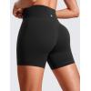 imageCRZ YOGA Womens Butterluxe Crossover Biker Shorts 5 Inches  Criss Cross High Waisted Workout Yoga Buttery SoftBlack
