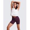 imageCRZ YOGA Womens Butterluxe Crossover Biker Shorts 5 Inches  Criss Cross High Waisted Workout Yoga Buttery SoftDeep Purple
