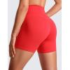 imageCRZ YOGA Womens Butterluxe Crossover Biker Shorts 5 Inches  Criss Cross High Waisted Workout Yoga Buttery SoftDeep Red