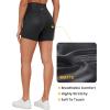 imageCRZ YOGA Womens Butterluxe Crossover Biker Shorts 5 Inches  Criss Cross High Waisted Workout Yoga Buttery SoftFaux Leather Black