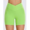 imageCRZ YOGA Womens Butterluxe Crossover Biker Shorts 5 Inches  Criss Cross High Waisted Workout Yoga Buttery SoftGreen Glow