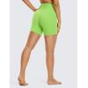 imageCRZ YOGA Womens Butterluxe Crossover Biker Shorts 5 Inches  Criss Cross High Waisted Workout Yoga Buttery SoftGreen Glow