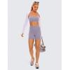 imageCRZ YOGA Womens Butterluxe Crossover Biker Shorts 5 Inches  Criss Cross High Waisted Workout Yoga Buttery SoftLavender Mist