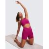 imageCRZ YOGA Womens Butterluxe Crossover Biker Shorts 5 Inches  Criss Cross High Waisted Workout Yoga Buttery SoftMagenta Purple