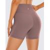 imageCRZ YOGA Womens Butterluxe Crossover Biker Shorts 5 Inches  Criss Cross High Waisted Workout Yoga Buttery SoftMauve