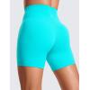 imageCRZ YOGA Womens Butterluxe Crossover Biker Shorts 5 Inches  Criss Cross High Waisted Workout Yoga Buttery SoftNeon Spectral Blue