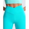 imageCRZ YOGA Womens Butterluxe Crossover Biker Shorts 5 Inches  Criss Cross High Waisted Workout Yoga Buttery SoftNeon Spectral Blue