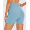 imageCRZ YOGA Womens Butterluxe Crossover Biker Shorts 5 Inches  Criss Cross High Waisted Workout Yoga Buttery SoftPure Blue