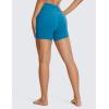imageCRZ YOGA Womens Butterluxe Crossover Biker Shorts 5 Inches  Criss Cross High Waisted Workout Yoga Buttery SoftSupersonic Blue