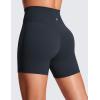 imageCRZ YOGA Womens Butterluxe Crossover Biker Shorts 5 Inches  Criss Cross High Waisted Workout Yoga Buttery SoftTrue Navy