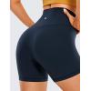 imageCRZ YOGA Womens Butterluxe Crossover Biker Shorts 5 Inches  Criss Cross High Waisted Workout Yoga Buttery SoftTwilight Blue