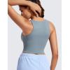 imageCRZ YOGA Womens Butterluxe Double Lined Cropped Tops High Neck Racerback Tanks Sleeveless Casual Workout Crop ShirtsBelgian Blue