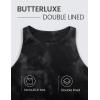 imageCRZ YOGA Womens Butterluxe Double Lined Cropped Tops High Neck Racerback Tanks Sleeveless Casual Workout Crop ShirtsBlack Tie Dye Flowers