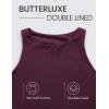 imageCRZ YOGA Womens Butterluxe Double Lined Cropped Tops High Neck Racerback Tanks Sleeveless Casual Workout Crop ShirtsDeep Purple