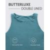 imageCRZ YOGA Womens Butterluxe Double Lined Cropped Tops High Neck Racerback Tanks Sleeveless Casual Workout Crop ShirtsGreen Jade