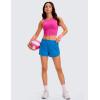 imageCRZ YOGA Womens Butterluxe Double Lined Cropped Tops High Neck Racerback Tanks Sleeveless Casual Workout Crop ShirtsHibiscus Purple
