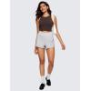 imageCRZ YOGA Womens Butterluxe Double Lined Cropped Tops High Neck Racerback Tanks Sleeveless Casual Workout Crop ShirtsHot Fudge Brown