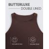imageCRZ YOGA Womens Butterluxe Double Lined Cropped Tops High Neck Racerback Tanks Sleeveless Casual Workout Crop ShirtsHot Fudge Brown