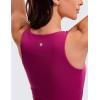 imageCRZ YOGA Womens Butterluxe Double Lined Cropped Tops High Neck Racerback Tanks Sleeveless Casual Workout Crop ShirtsMagenta Purple
