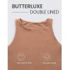 imageCRZ YOGA Womens Butterluxe Double Lined Cropped Tops High Neck Racerback Tanks Sleeveless Casual Workout Crop ShirtsMocha Mousse