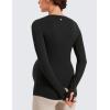 imageCRZ YOGA Womens Butterluxe Long Sleeve Maternity Tops Crewneck Pregnancy Basic Shirts Soft Athletic Yoga Casual Tee BlousesBlack