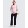 imageCRZ YOGA Womens Butterluxe Long Sleeve Maternity Tops Crewneck Pregnancy Basic Shirts Soft Athletic Yoga Casual Tee BlousesPink Peony