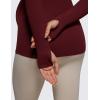 imageCRZ YOGA Womens Butterluxe Long Sleeve Maternity Tops Crewneck Pregnancy Basic Shirts Soft Athletic Yoga Casual Tee BlousesRed Merlot