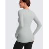 imageCRZ YOGA Womens Butterluxe Long Sleeve Maternity Tops Crewneck Pregnancy Basic Shirts Soft Athletic Yoga Casual Tee BlousesSterling