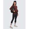 imageCRZ YOGA Womens Butterluxe Long Sleeve Maternity Tops Crewneck Pregnancy Basic Shirts Soft Athletic Yoga Casual Tee BlousesTaupe