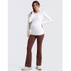 imageCRZ YOGA Womens Butterluxe Long Sleeve Maternity Tops Crewneck Pregnancy Basic Shirts Soft Athletic Yoga Casual Tee BlousesWhite