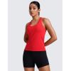 imageCRZ YOGA Womens Seamless Racerback Tank Scoop Neck Breathable Running Workout Tops Athletic Gym Sleeveless ShirtsDeep Red