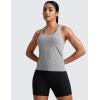 imageCRZ YOGA Womens Seamless Racerback Tank Scoop Neck Breathable Running Workout Tops Athletic Gym Sleeveless ShirtsSlate Grey Marl