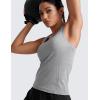 imageCRZ YOGA Womens Seamless Racerback Tank Scoop Neck Breathable Running Workout Tops Athletic Gym Sleeveless ShirtsSlate Grey Marl
