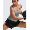 imageCRZ YOGA Womens Seamless Racerback Tank Scoop Neck Breathable Running Workout Tops Athletic Gym Sleeveless ShirtsSlate Grey Marl