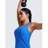 imageCRZ YOGA Womens Seamless Racerback Tank Scoop Neck Breathable Running Workout Tops Athletic Gym Sleeveless ShirtsSparkle Blue