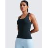 imageCRZ YOGA Womens Seamless Racerback Tank Scoop Neck Breathable Running Workout Tops Athletic Gym Sleeveless ShirtsTrue Navy