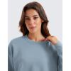 imageCRZ YOGA Womens SoftAura Crewneck Sweatshirt Long Sleeve Workout Casual Pullover Basic Fall TopsBelgian Blue