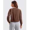 imageCRZ YOGA Womens SoftAura Crewneck Sweatshirt Long Sleeve Workout Casual Pullover Basic Fall TopsCoffee Brown