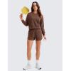 imageCRZ YOGA Womens SoftAura Crewneck Sweatshirt Long Sleeve Workout Casual Pullover Basic Fall TopsCoffee Brown