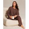imageCRZ YOGA Womens SoftAura Crewneck Sweatshirt Long Sleeve Workout Casual Pullover Basic Fall TopsCoffee Brown