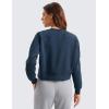 imageCRZ YOGA Womens SoftAura Crewneck Sweatshirt Long Sleeve Workout Casual Pullover Basic Fall TopsInk Blue