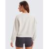 imageCRZ YOGA Womens SoftAura Crewneck Sweatshirt Long Sleeve Workout Casual Pullover Basic Fall TopsMilky White Bone
