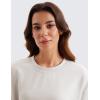 imageCRZ YOGA Womens SoftAura Crewneck Sweatshirt Long Sleeve Workout Casual Pullover Basic Fall TopsMilky White Bone
